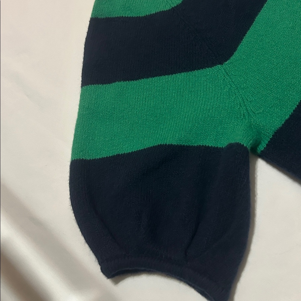 Old Navy Women's Crop Short Sleeves Sweater with Green and Blue Stripes L NWT - Picture 6 of 11